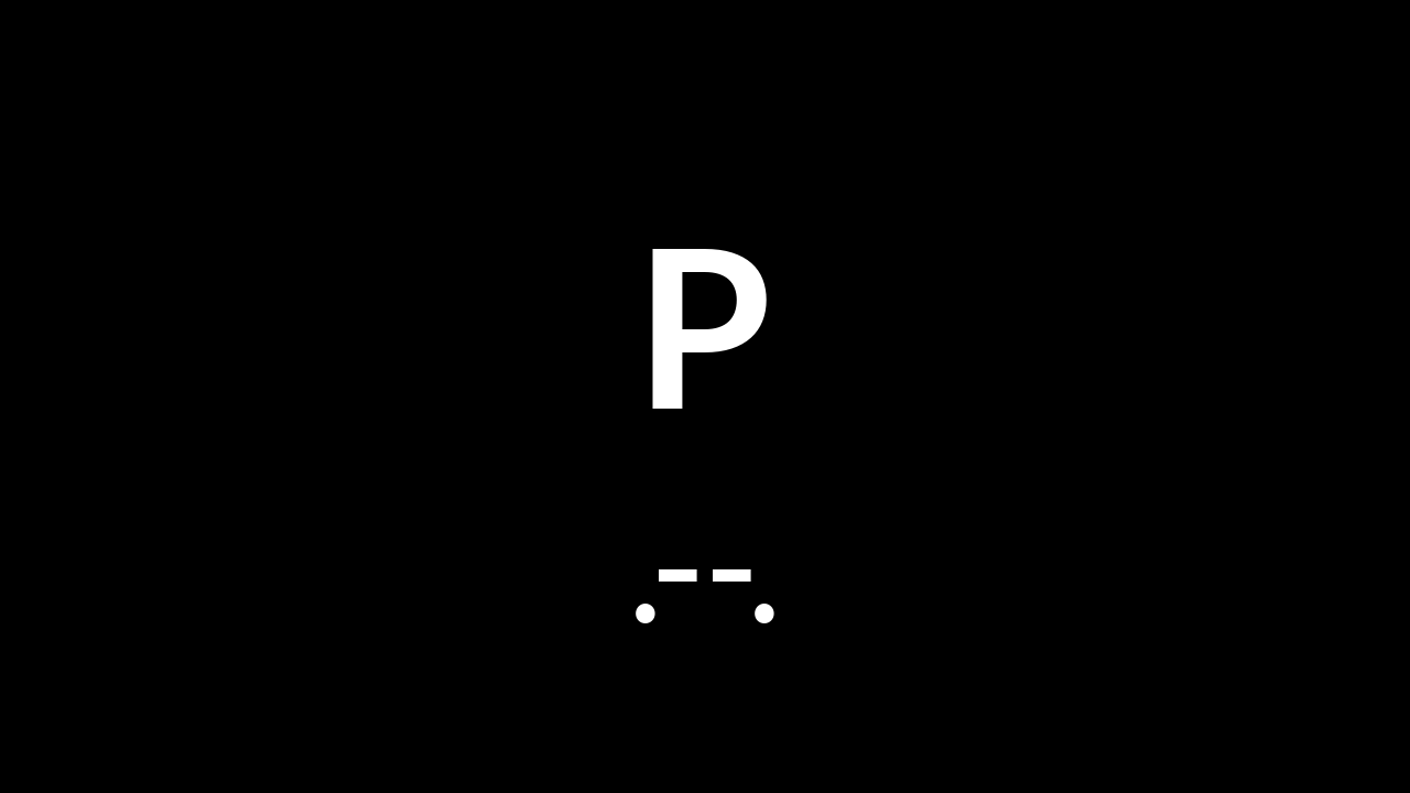 P in Morse Code