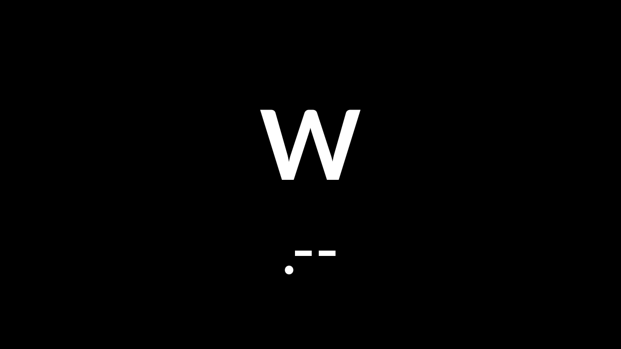 W in Morse Code