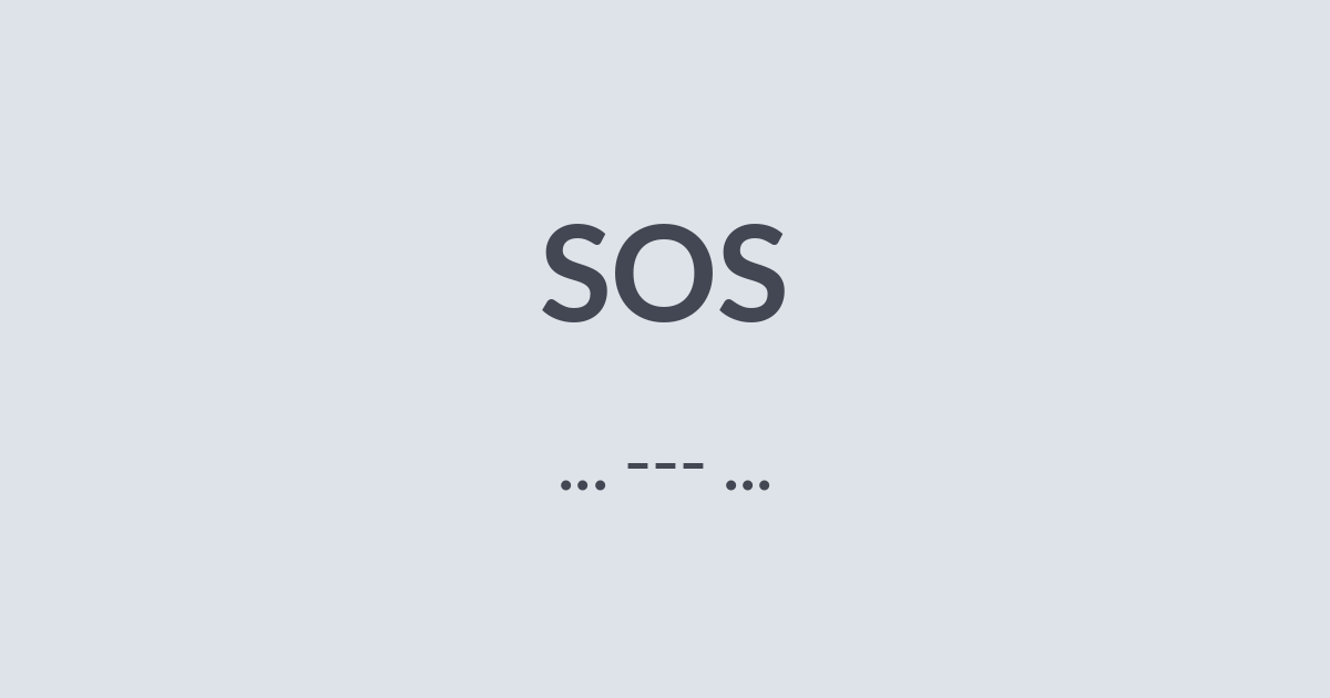 SOS in Morse Code