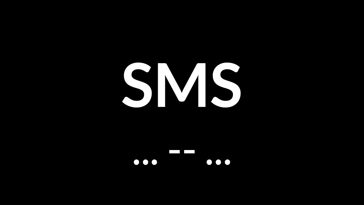 SMS in Morse Code