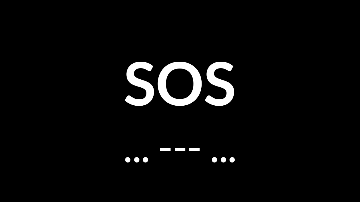 SOS in Morse Code